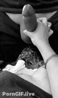 Amateur Cheating Hotwife Giving Handjob Cumshots GIF