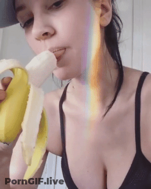 Babes Eating Bananas: A Sensual Guide To Savoring The Fruit GIF