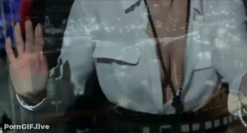 Bend Over Brunette In High Heels For Rear Entry Standing Sex GIF