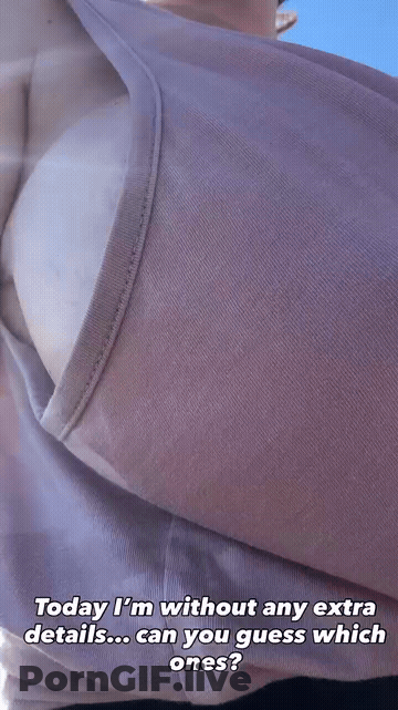 Big Tits Braless Top GIF