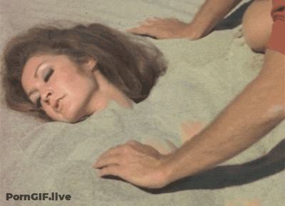 Big Tits Brunette Babe Gets Sandy GIF