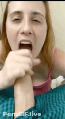 Blonde Amateur Gets Facial Cumshot GIF