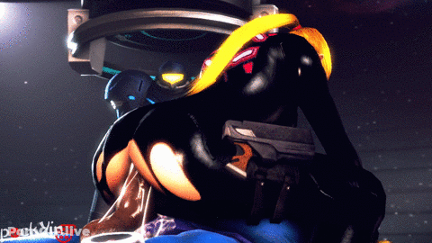 Blonde Babe In Megaman Uniform Gets Fucked By Samus GIF