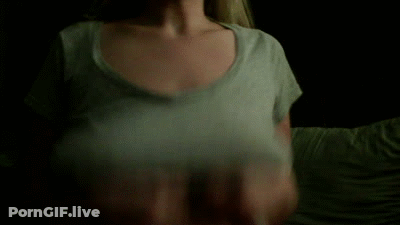 Blonde Babe's Naked Boobs GIF