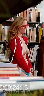 Blonde Big Tits Masturbating In Red Panties GIF