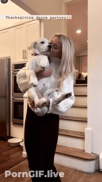 Blonde College Gymnast Thanksgiving GIF