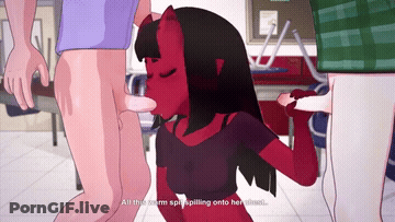 Blowjob Cumshot Hentai GIF