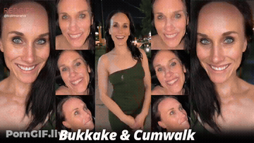 Bukkake & Cumwalk For Cum Dumpster Kali GIF