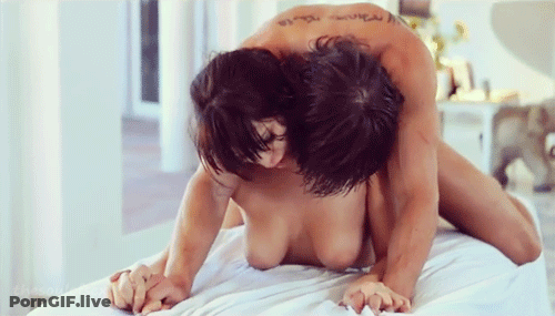 Couple Holding Hands, Natural Tits, Pronebone, Romantic Sex, Tattoo GIF