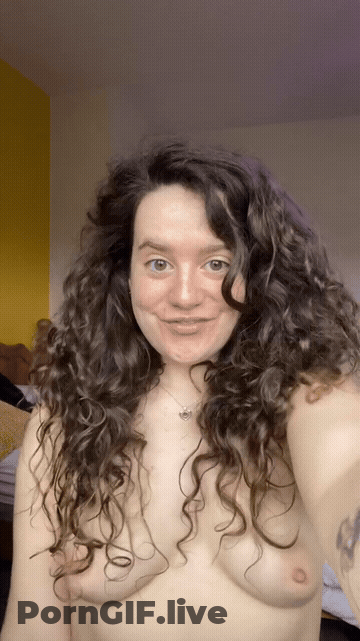 Curly Hair Hairy Pussy Tits GIF