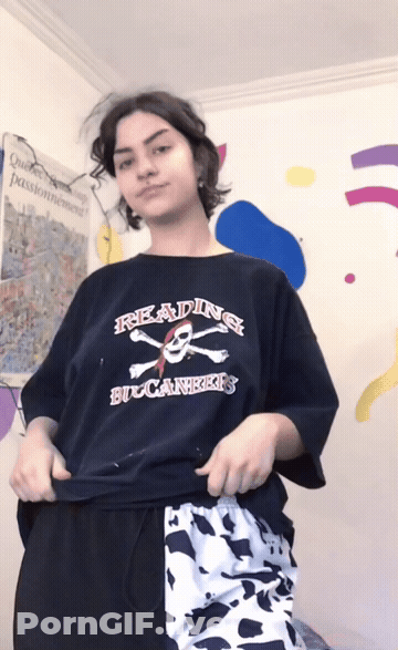 Flashing Lesbian Tits GIF
