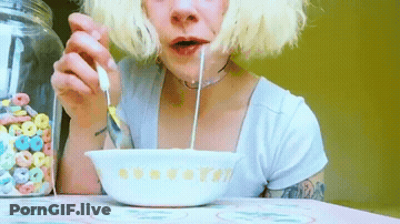 Food Fetish Gagging Saliva Sloppy GIF