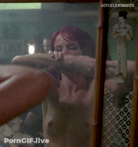 Hot Celebrity Nude In Mirror GIF