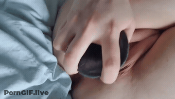 Huge Dildo Masturbating Wife GIF