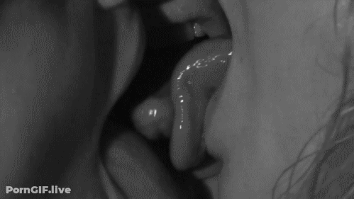 Kissing Lesbian Threesome: Tongue-Tickling Fun GIF