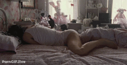 Natalie Portman's Pillow Humping: A Celebrity's Erotic Nighttime Adventure GIF