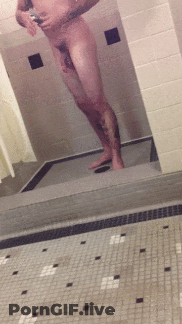 Penis Pumping In The Shower: A Dirty, Sweaty, And Wet Experience GIF