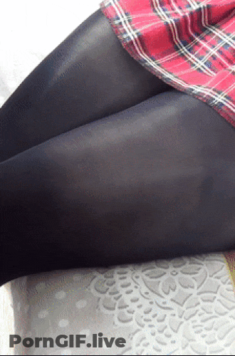 Plaid Skirt Cumshot: A Sensual Experience GIF