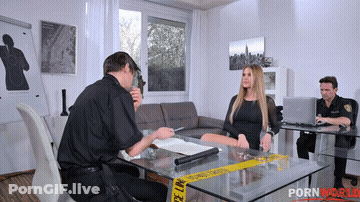 Police Role Play Rough Threesome GIF