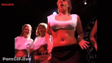 Red Panty Night For This Blonde GIF