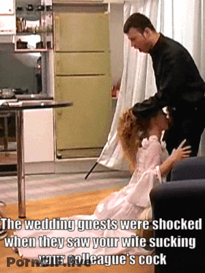 The Wedding Guests Were Shocked When They Saw Your Wife Cucking! GIF