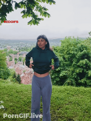 Tits Out In A Local Park [GIF] GIF