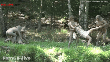 Tourists Bound And Enslaved By The Amazonians To Be Used Up By The Whole Tribe GIF