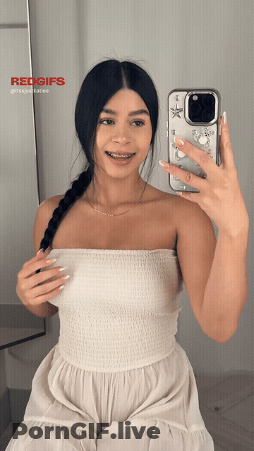 Trying On A New Top GIF