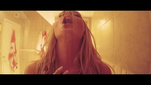 Blonde Celebrity Babes Drinking In The Shower GIF