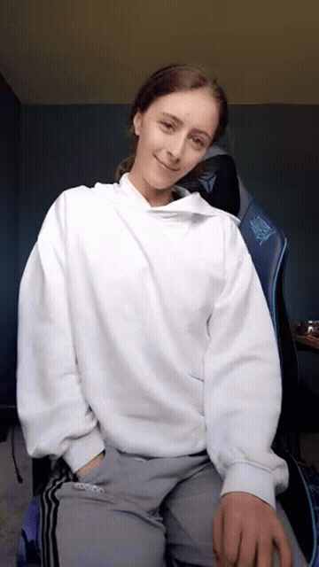 British Cute Natural Tits Nipples GIF