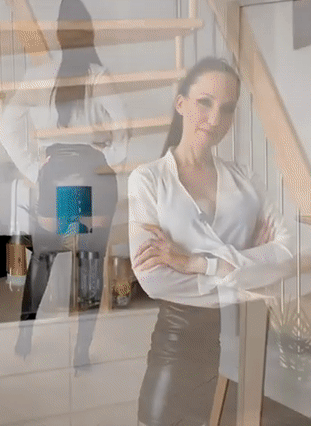 Vanessa Pur's Amateur Babes In Leather: Non-Nude, Brunette Delights GIF
