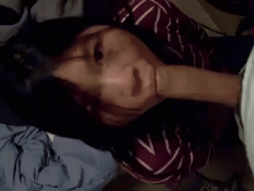 Amateur Asian Blowjob Cum GIF