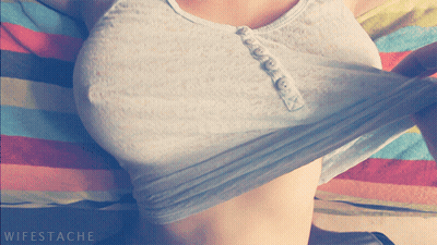 Amateur Babes With Big Tits: Hot Girlfriend Exposed GIF