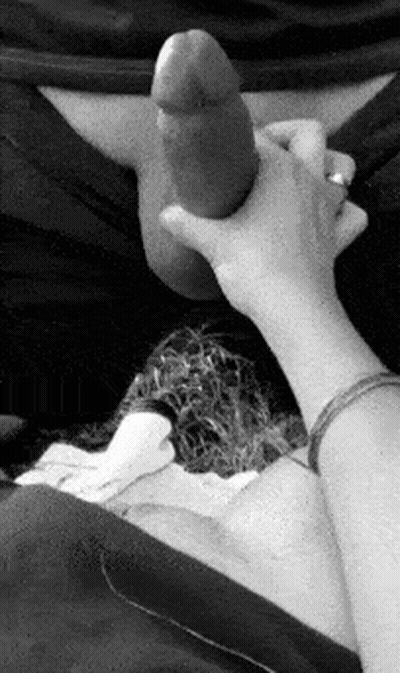 Amateur Cheating Hotwife Giving Handjob Cumshots GIF