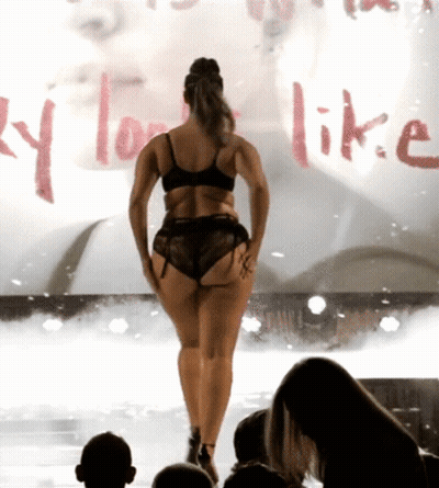 Ashley Graham's Chubby Curvy Ass: BBW Beauty Takes The Stage GIF