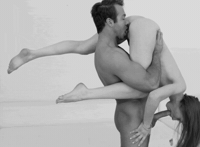 Athletic Babes Giving Sizzling Blowjobs GIF