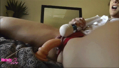 Babe Gets Dildoed: Hot Toy Fun GIF