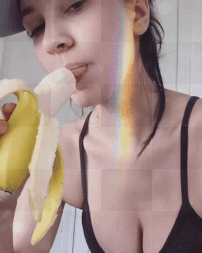 Babes Eating Bananas: A Sensual Guide To Savoring The Fruit GIF