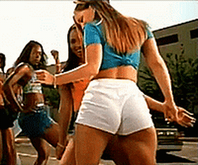 Babes Twerking In White Shorts: A Sexy Glimpse Of Their Asses GIF
