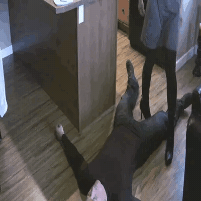 Ballbusting BDSM Slave Gets Punished By Femdom GIF