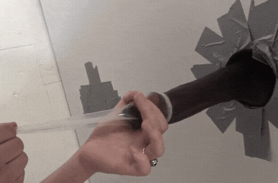 BBC Blowjob: Big Dick, Condom, Gloryhole Fun GIF