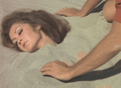 Big Tits Brunette Babe Gets Sandy GIF