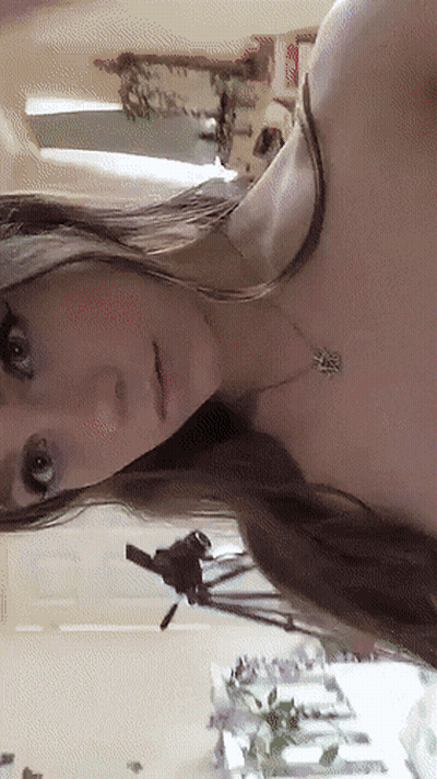 Big Tits Selfshot: Pussy Explosion GIF