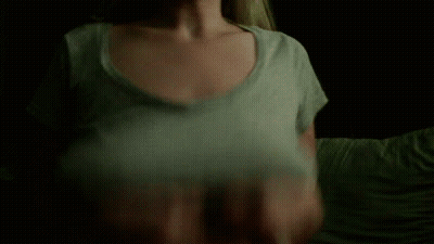 Blonde Babe's Naked Boobs GIF