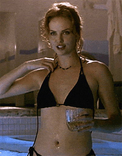 Blonde Charlize Theron's Hot And Petite Small Tits GIF