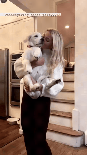 Blonde College Gymnast Thanksgiving GIF