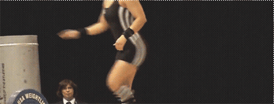 Blonde Cute Pixie Cut Samantha Wright Supercute Tomboy Weight Lifting GIF