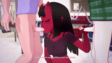 Blowjob Cumshot Hentai GIF