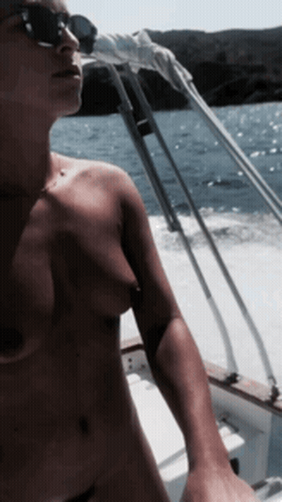 Boat Ride With A Nice Body And Boobs GIF
