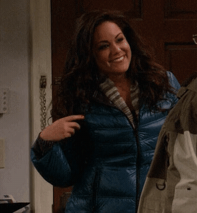 Brunette Celebrity Smiling At The Camera GIF